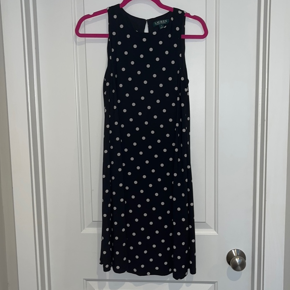 Polka dotted shift dress